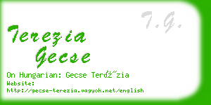 terezia gecse business card